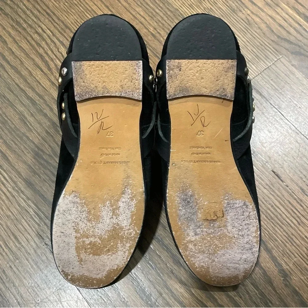 ISABEL MARANT ETOILE Hey Jude Bootie Suede Leather Studded Ankle Straps Goth - Picture 10 of 13